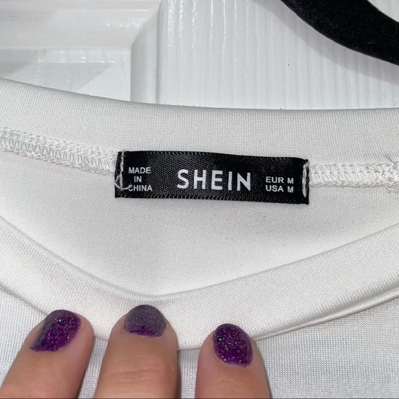 White Mesh Crop Top - Picture 3 of 4